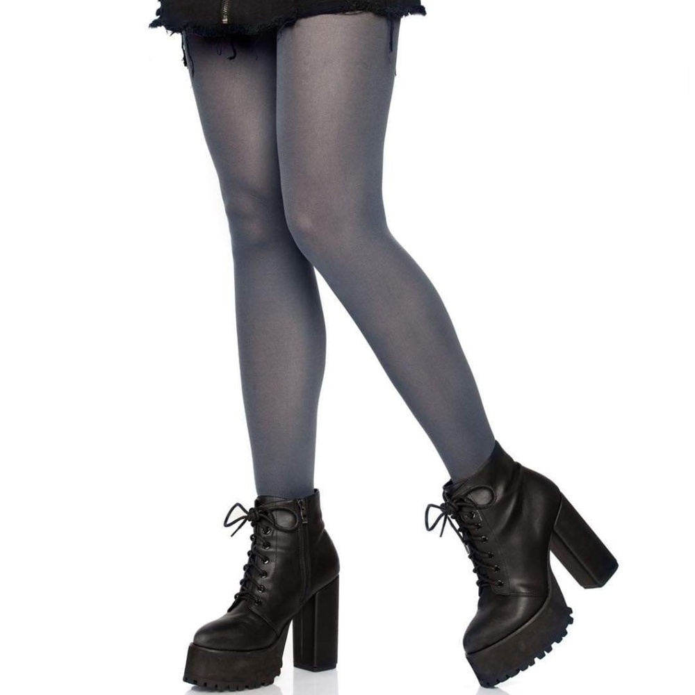Leg Avenue Nylon Tights O/S Gray